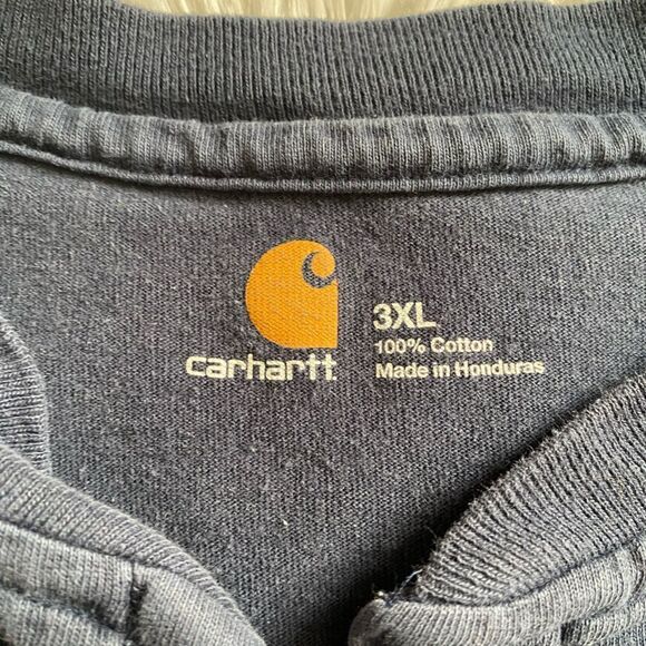 Carhartt Long Sleeve Shirt Blue Mens Size 3XL Faded - Picture 4 of 5